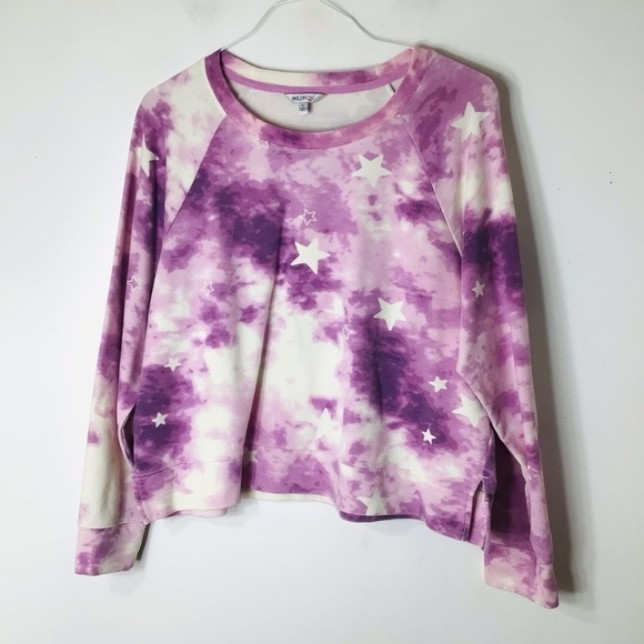 Wildfox sweatshirt women large purple stars - Picture 1 of 10